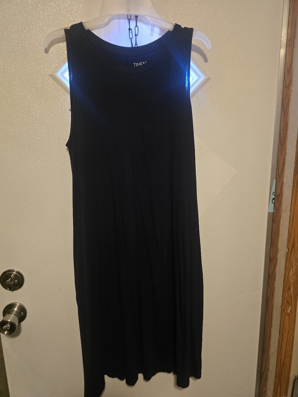 Time and Tru Black Sleeveless Midi Dress